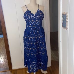 | Blue Lace Dress | Sz XL | Wedding Guest | NWOT |